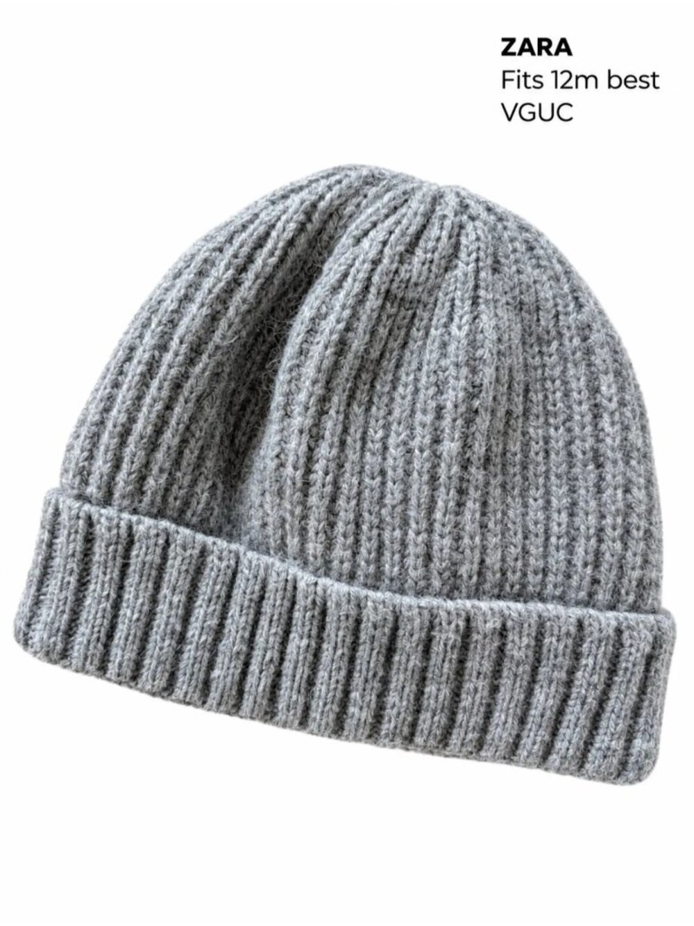 Zara Gray Beanie Toque 12m